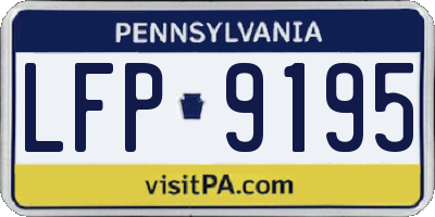 PA license plate LFP9195