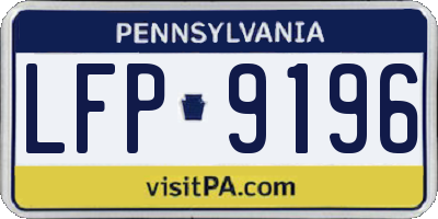 PA license plate LFP9196