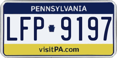 PA license plate LFP9197