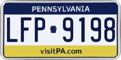 PA license plate LFP9198