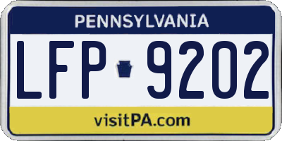 PA license plate LFP9202