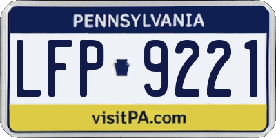 PA license plate LFP9221