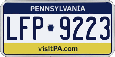 PA license plate LFP9223