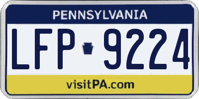 PA license plate LFP9224