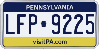 PA license plate LFP9225