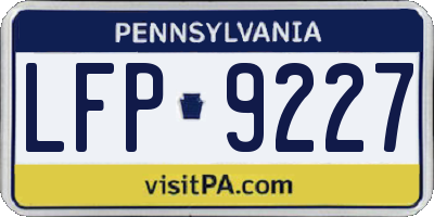 PA license plate LFP9227