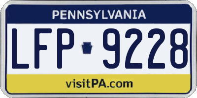PA license plate LFP9228
