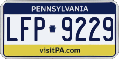 PA license plate LFP9229