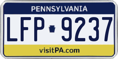 PA license plate LFP9237