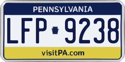 PA license plate LFP9238