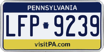 PA license plate LFP9239