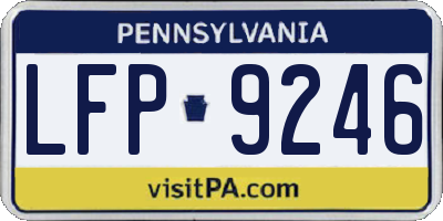 PA license plate LFP9246