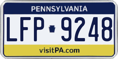 PA license plate LFP9248