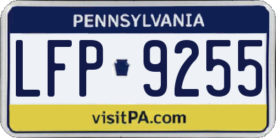 PA license plate LFP9255