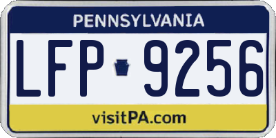 PA license plate LFP9256