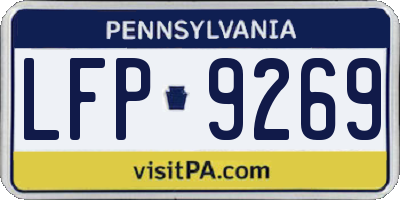 PA license plate LFP9269