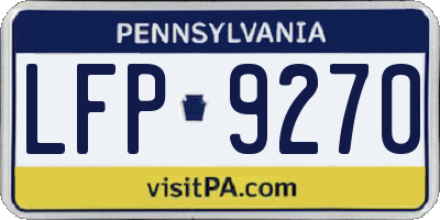 PA license plate LFP9270
