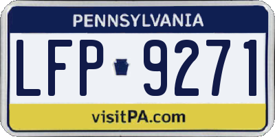 PA license plate LFP9271