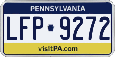 PA license plate LFP9272