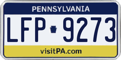 PA license plate LFP9273
