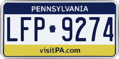 PA license plate LFP9274