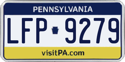 PA license plate LFP9279