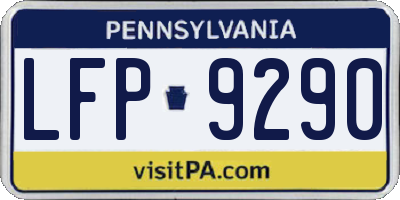 PA license plate LFP9290
