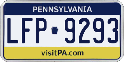 PA license plate LFP9293