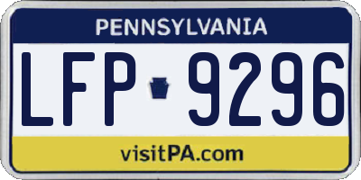 PA license plate LFP9296