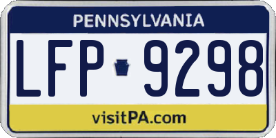 PA license plate LFP9298