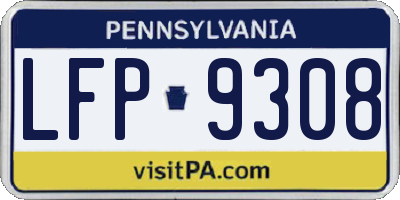 PA license plate LFP9308