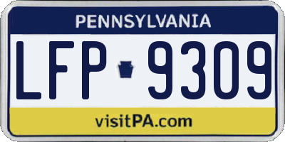 PA license plate LFP9309