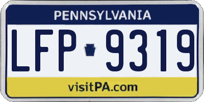 PA license plate LFP9319