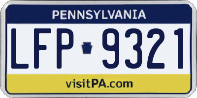 PA license plate LFP9321