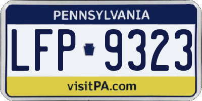 PA license plate LFP9323