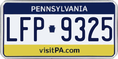 PA license plate LFP9325