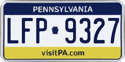 PA license plate LFP9327