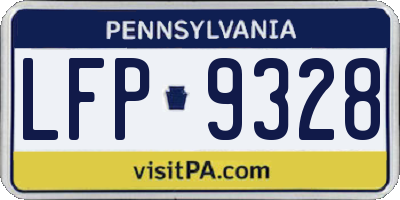PA license plate LFP9328