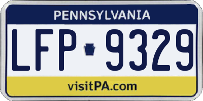 PA license plate LFP9329