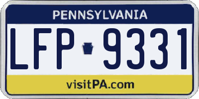 PA license plate LFP9331