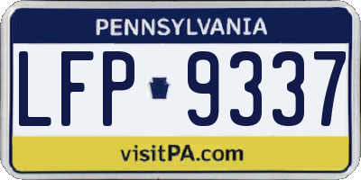 PA license plate LFP9337