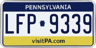 PA license plate LFP9339