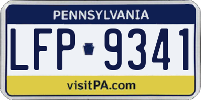 PA license plate LFP9341
