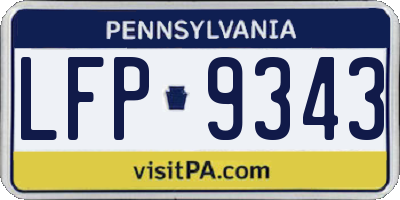 PA license plate LFP9343