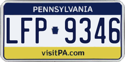 PA license plate LFP9346