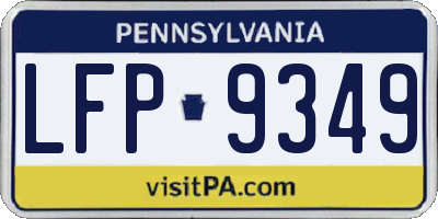 PA license plate LFP9349