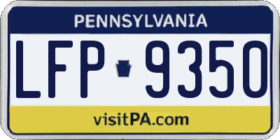 PA license plate LFP9350