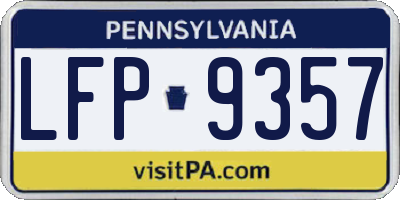 PA license plate LFP9357