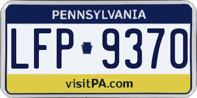 PA license plate LFP9370
