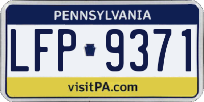 PA license plate LFP9371